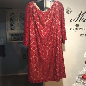 Red lace Jessica Howard dress! (brand new)